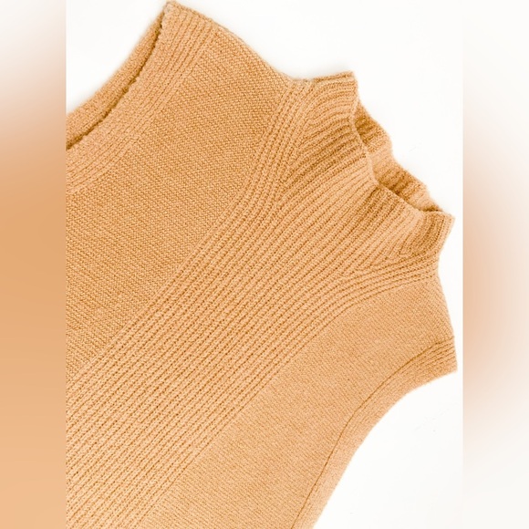Banana Republic Sleeveless Cowl Turtleneck Pullover Wool Sweater Alpaca Spandex - Picture 7 of 10
